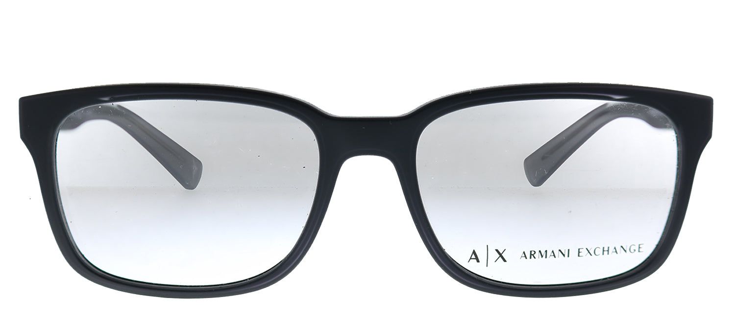 Armani Exchange AX 3029 8182 Square Plastic Blue Eyeglasses with Demo Lens sold by Gaffos