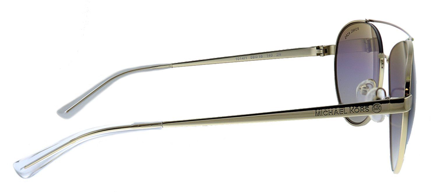 Michael Kors Aventura MK 1071 1014I1 Aviator Metal Gold Sunglasses with Blue Mirror Lens sold by Gaffos product image thumbnail 3