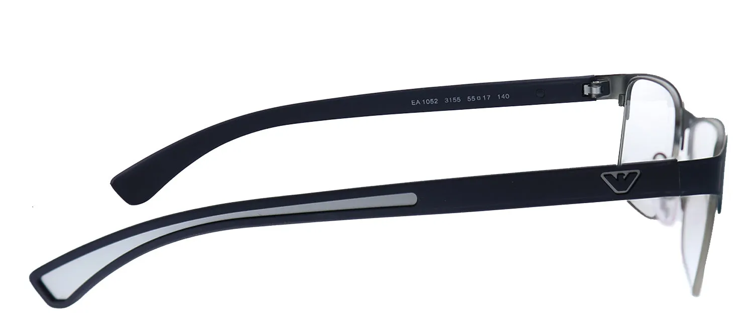 Emporio Armani EA 1052 3155 Rectangle Metal Blue Eyeglasses with Demo Lens sold by Gaffos product image thumbnail 3