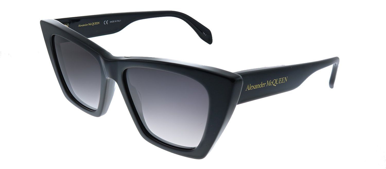 Alexander McQueen AM 299S 001 Cat-Eye Acetate Black Sunglasses with Grey Gradient Lens sold by Gaffos product image thumbnail 2
