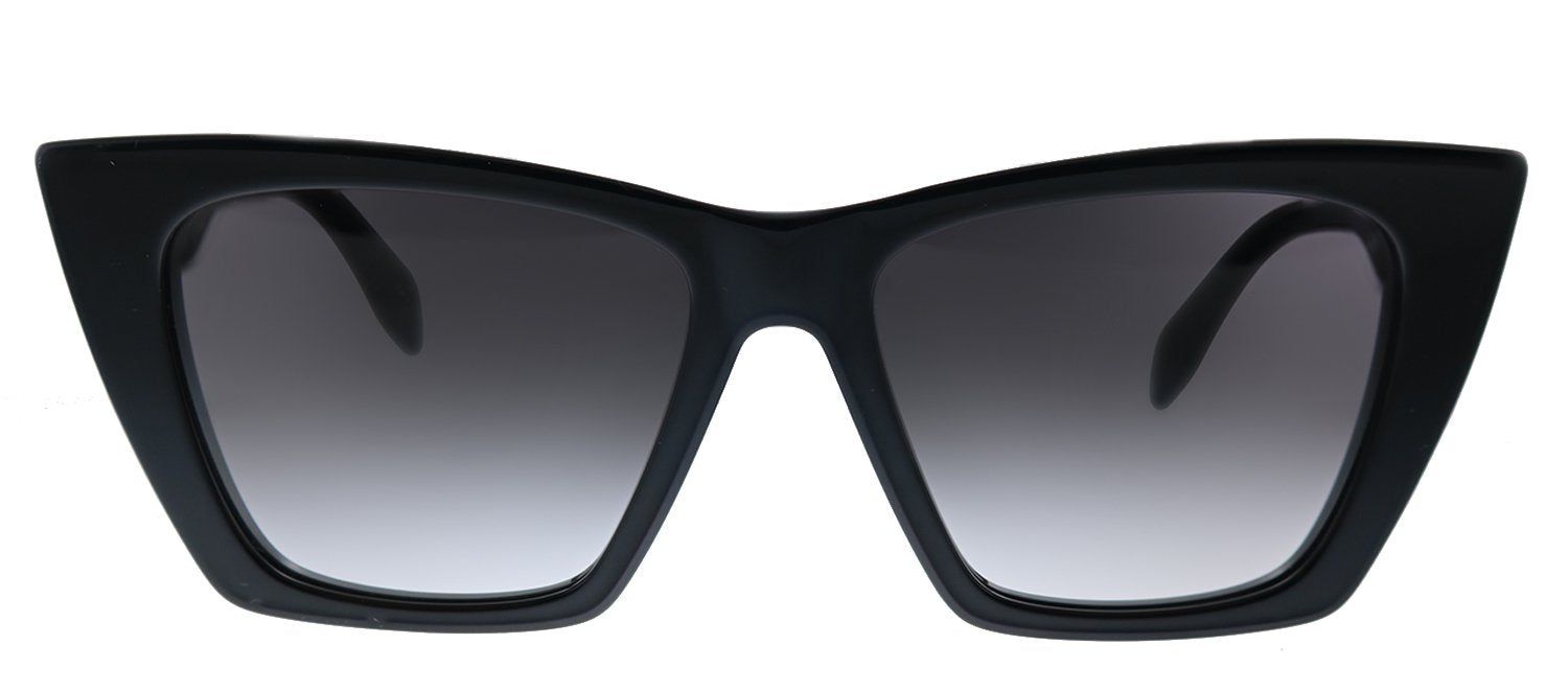 Alexander McQueen AM 299S 001 Cat-Eye Acetate Black Sunglasses with Grey Gradient Lens sold by Gaffos