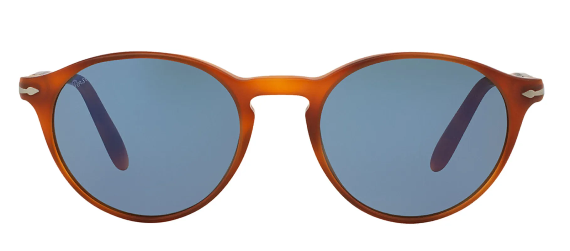 Persol PO 3092SM 900656 Round Plastic Brown Sunglasses with Blue Lens sold by Gaffos