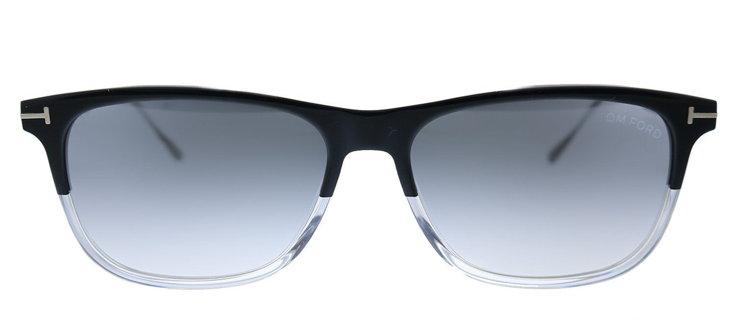 Tom Ford Caleb TF 813 03C Rectangle Plastic Black Sunglasses with Black Mirror Lens sold by Gaffos