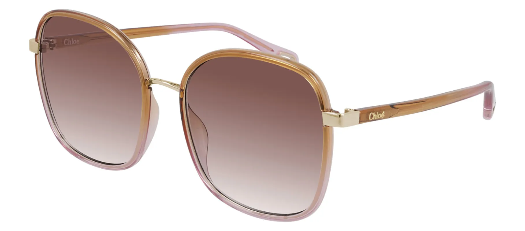 Chloe CH 0031S 002 Square Plastic Yellow Sunglasses with Orange Gradient Lens sold by Gaffos