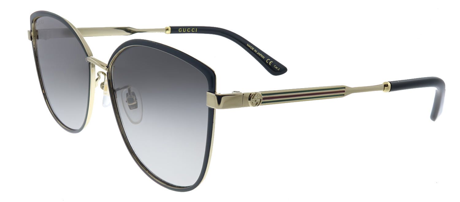 Gucci GG 0589SK 001 Cat-Eye Metal Black Sunglasses with Grey Gradient Lens sold by Gaffos product image thumbnail 2
