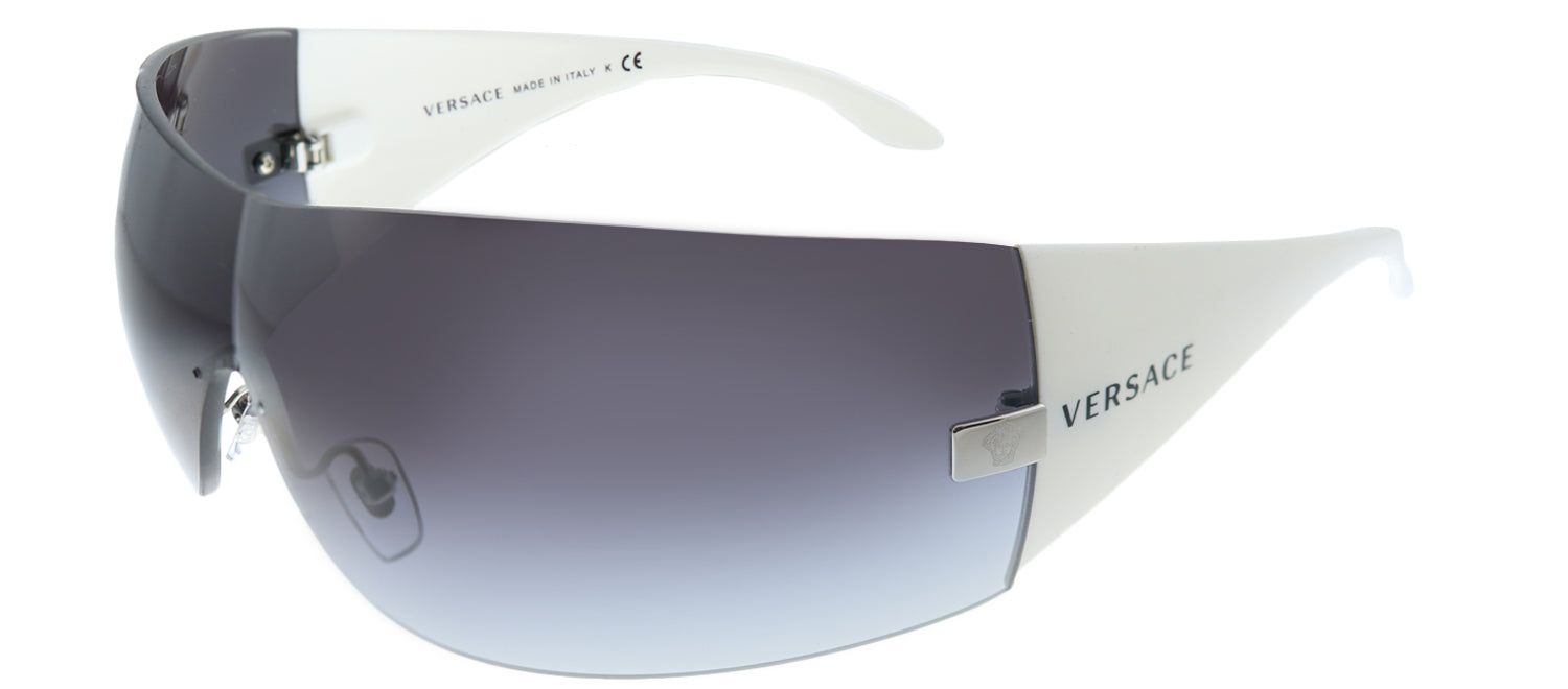 Versace VE 2054 10008G Shield Plastic Silver Sunglasses with Grey Gradient Lens sold by Gaffos product image thumbnail 2