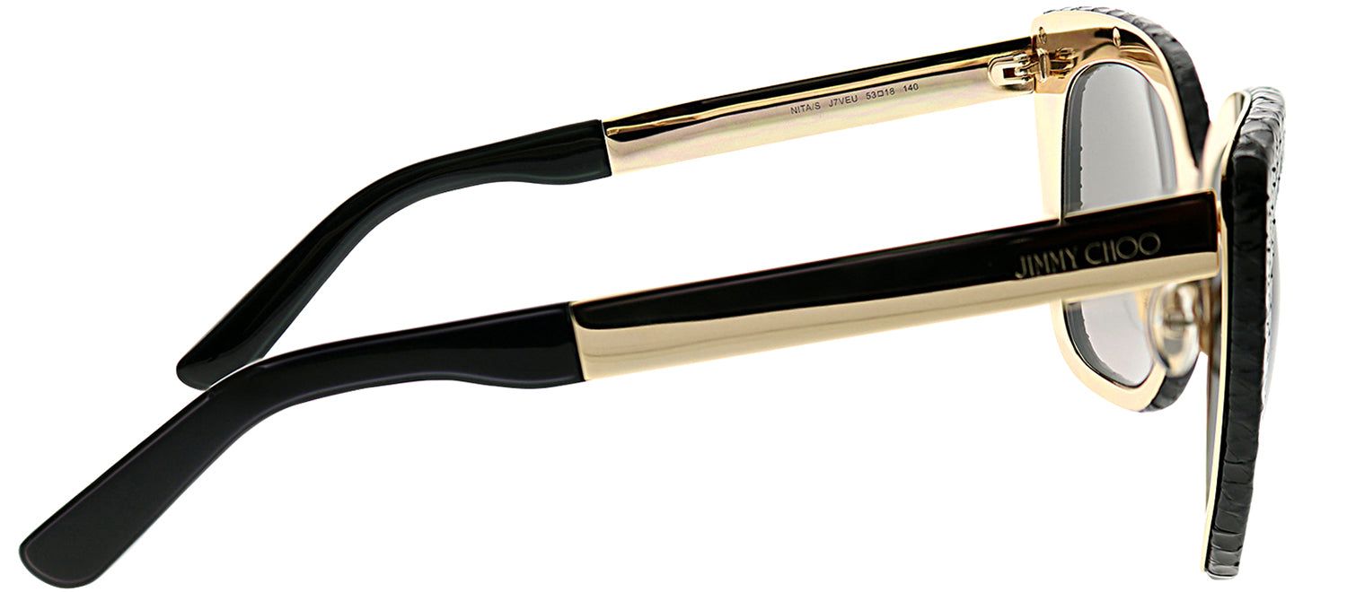Jimmy Choo JC Nita J7V Cat-Eye Plastic Black Sunglasses with Grey Gradient Lens sold by Gaffos product image thumbnail 3