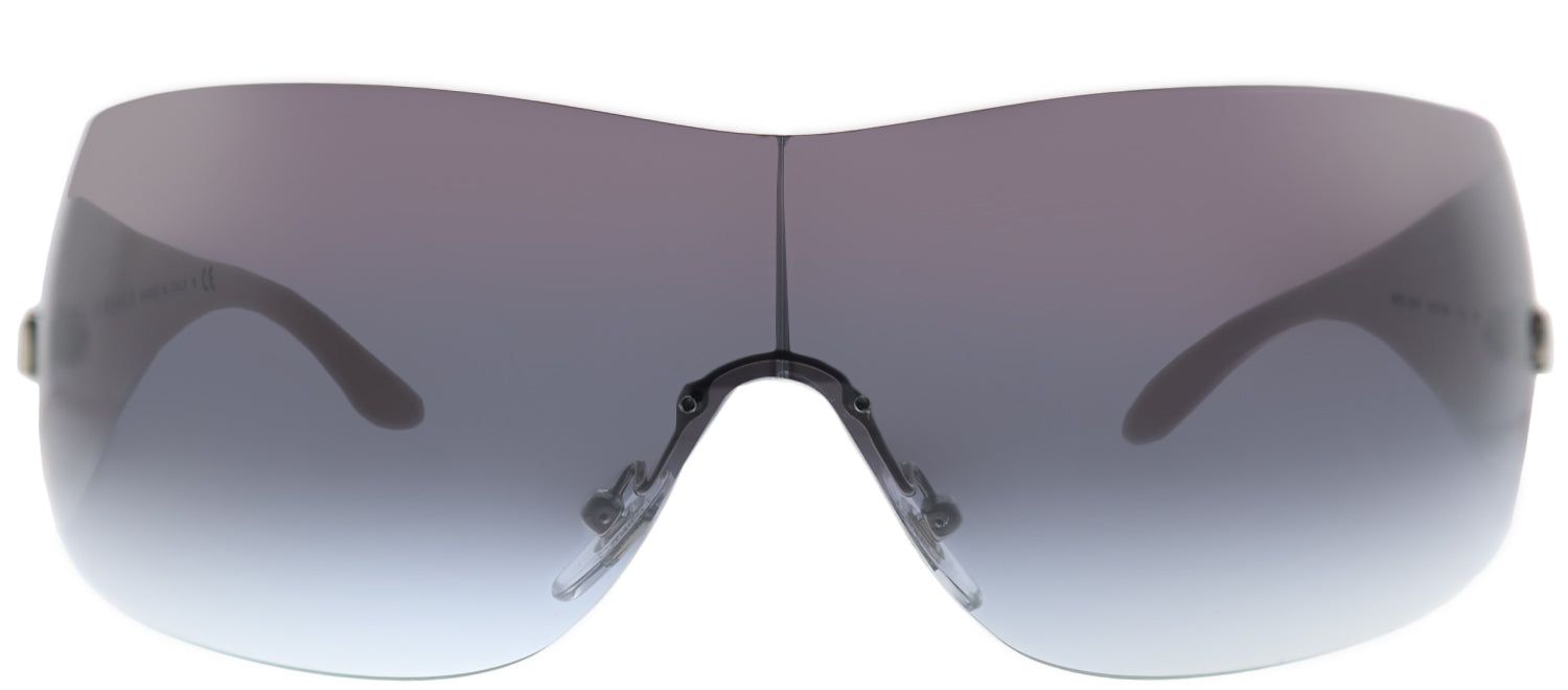 Versace VE 2054 10008G Shield Plastic Silver Sunglasses with Grey Gradient Lens sold by Gaffos
