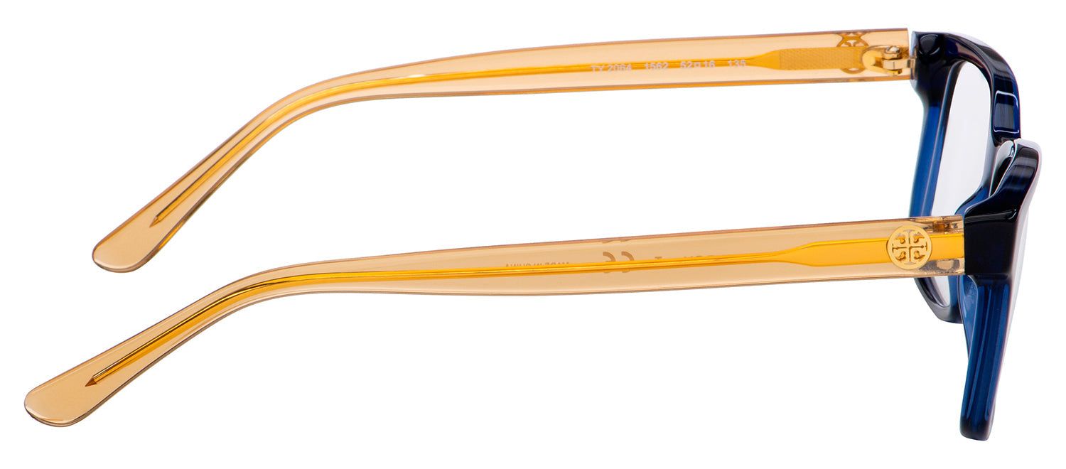 Tory Burch TY 2064 1562 Square Plastic Blue Eyeglasses with Logo Stamped Demo Lenses Lens sold by Gaffos product image thumbnail 3
