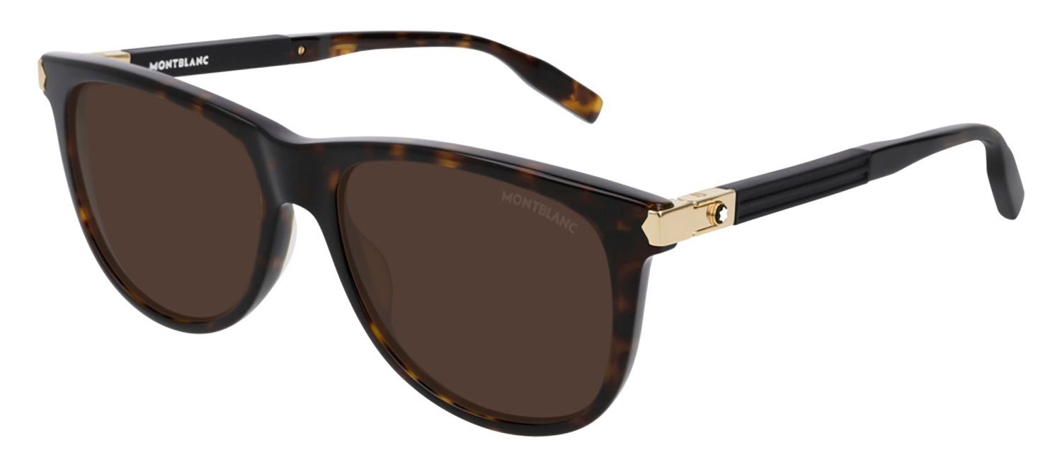 Montblanc MB 0031S 008 Rectangle Acetate Havana Sunglasses with Brown Lens sold by Gaffos