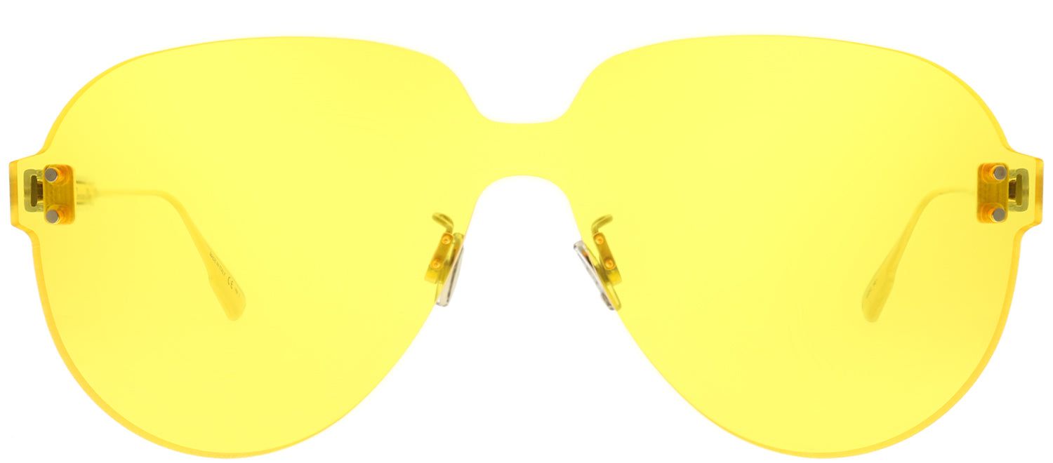 Dior CD ColorQuake3 40G HO Aviator Plastic Yellow Sunglasses with Yellow Lens sold by Gaffos