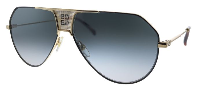 Givenchy GV 7137/S 2M2 9O Aviator Metal Black Gold Sunglasses with Grey Gradient Lens sold by Gaffos