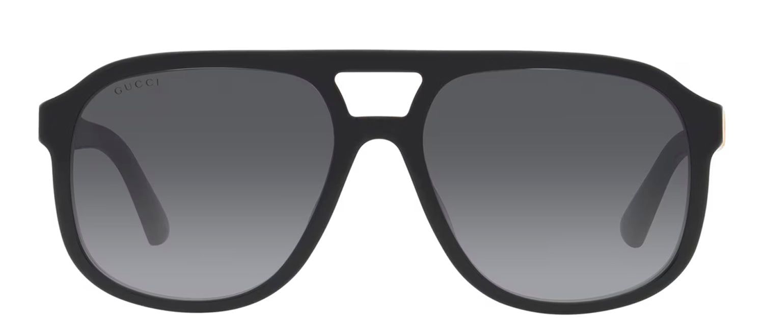 Gucci GG 1188S 002 Aviator Plastic Black Sunglasses with Grey Gradient Lens sold by Gaffos