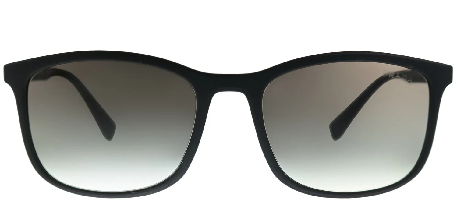 Prada Linea Rossa Lifestyle PS 01TS DG00A7 Rectangle Plastic Black Sunglasses with Grey Gradient Lens sold by Gaffos