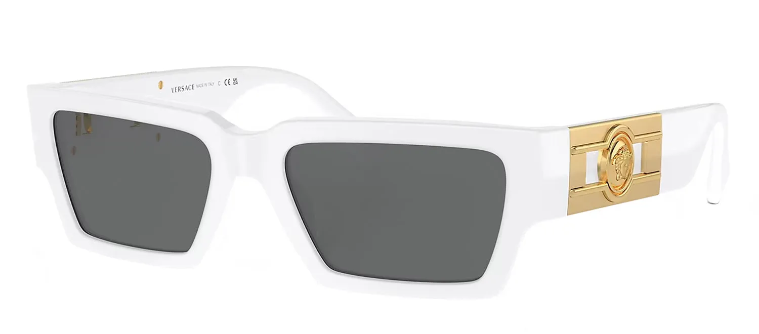Versace ICONIC VE 4459 314/87 Rectangle Plastic White Sunglasses with Grey Lens sold by Gaffos product image thumbnail 2
