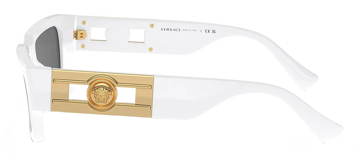 Versace ICONIC VE 4459 314/87 Rectangle Plastic White Sunglasses with Grey Lens sold by Gaffos product image thumbnail 3