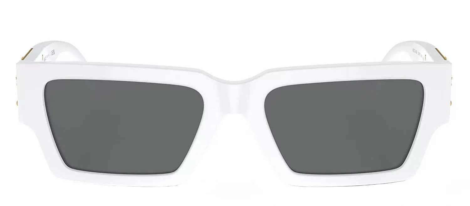 Versace ICONIC VE 4459 314/87 Rectangle Plastic White Sunglasses with Grey Lens sold by Gaffos