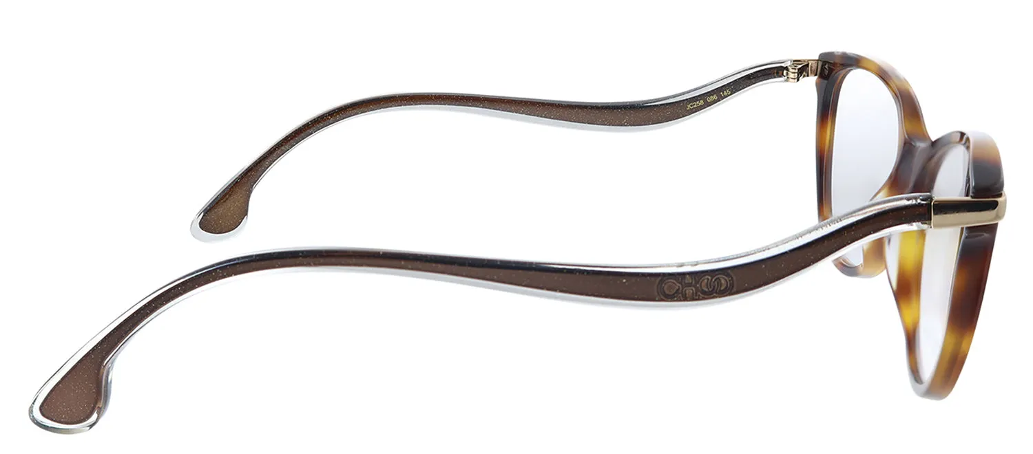 Jimmy Choo JC 258 086 Cat-Eye Plastic Havana Eyeglasses with Demo Lens sold by Gaffos product image thumbnail 3