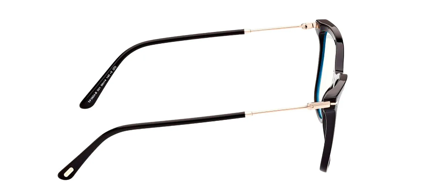 Tom Ford FT 5824-B 001 Cat-Eye Plastic Black Eyeglasses with Clear Lens sold by Gaffos product image thumbnail 2