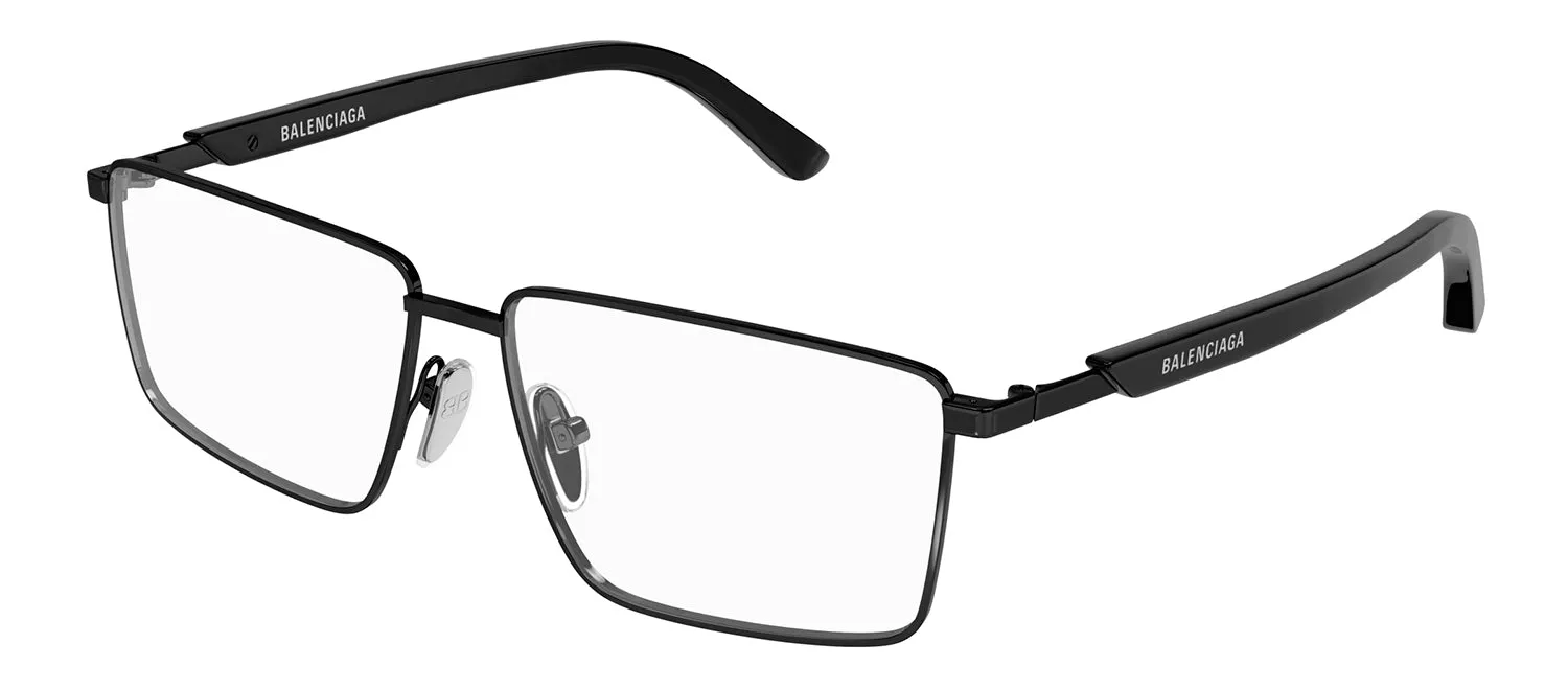 Balenciaga EVERYDAY BB 0247O 003 Rectangle Metal Grey Eyeglasses with Logo Stamped Demo Lenses sold by Gaffos product image thumbnail 2