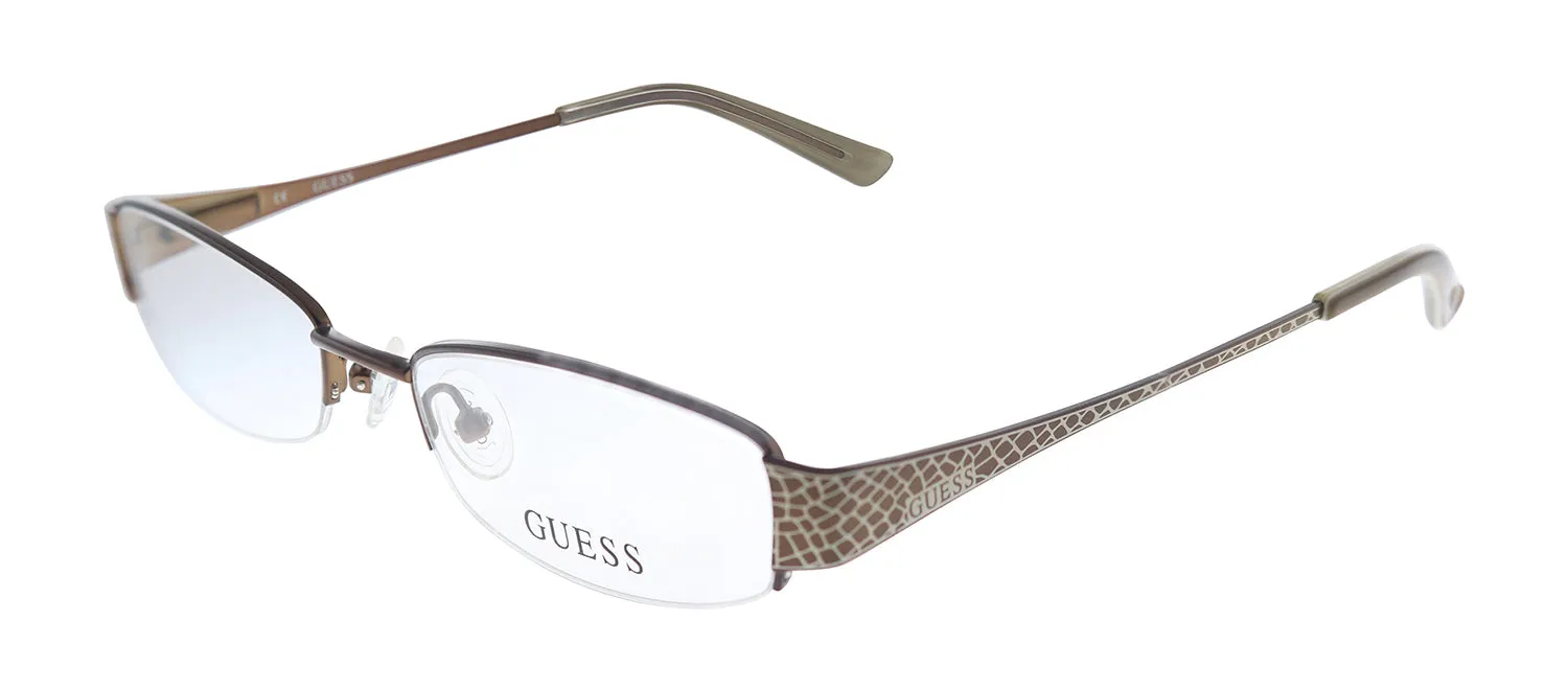 Guess GU 2270 BRN Rectangle Metal Black Eyeglasses with Logo Stamped Demo Lenses sold by Gaffos product image thumbnail 2