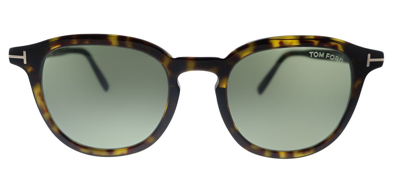 Tom Ford Pax TF 816 52N Round Plastic Havana Sunglasses with Green Lens sold by Gaffos