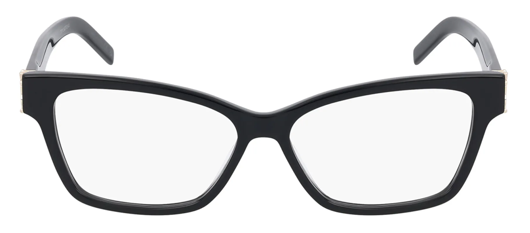 Saint Laurent MONOGRAM SL M116O 001 Cat-Eye Plastic Black Eyeglasses with Logo Stamped Demo Lenses sold by Gaffos