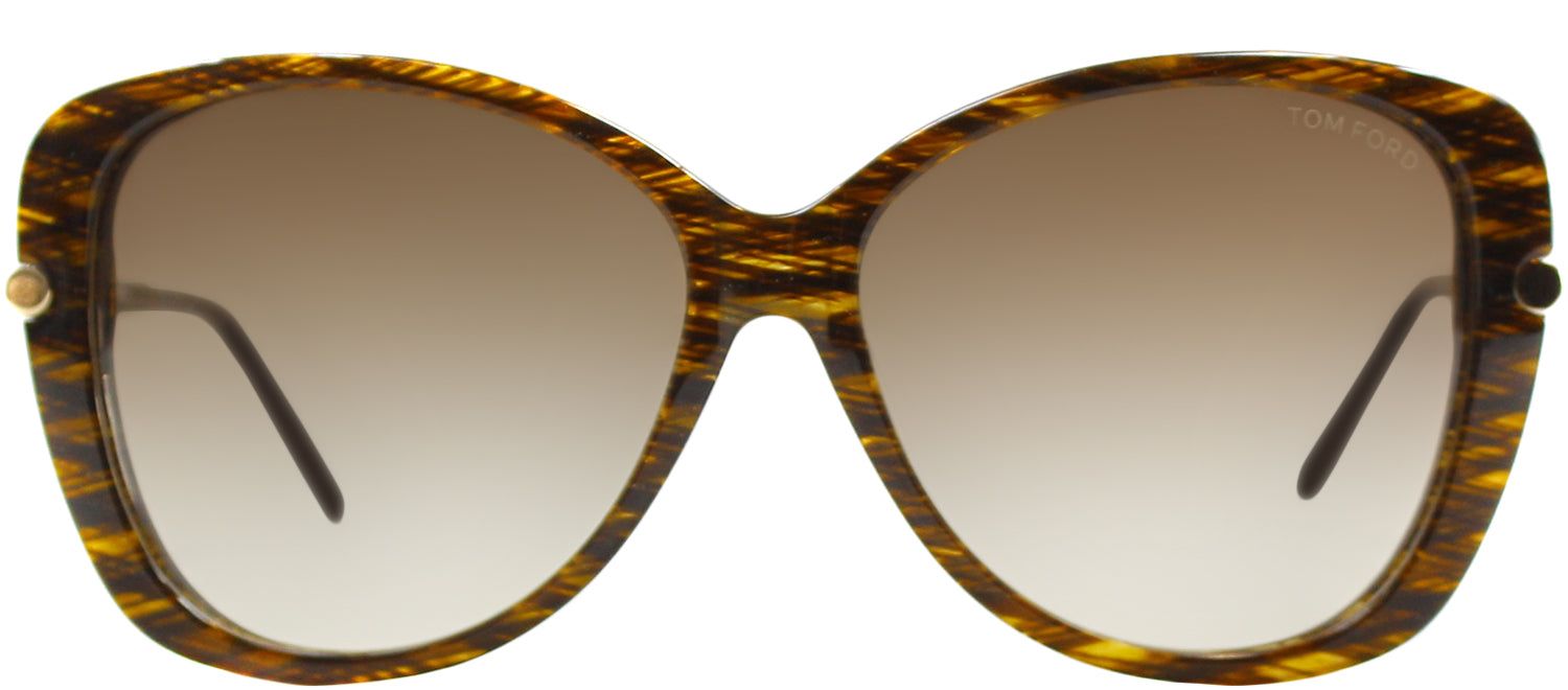 Tom Ford TF 324 50F Fashion Plastic Brown Sunglasses with Brown Gradient Lens sold by Gaffos