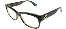 Gucci GG 0278O 012 Rectangle Acetate Tortoise/ Havana Eyeglasses with Demo Lens sold by Gaffos