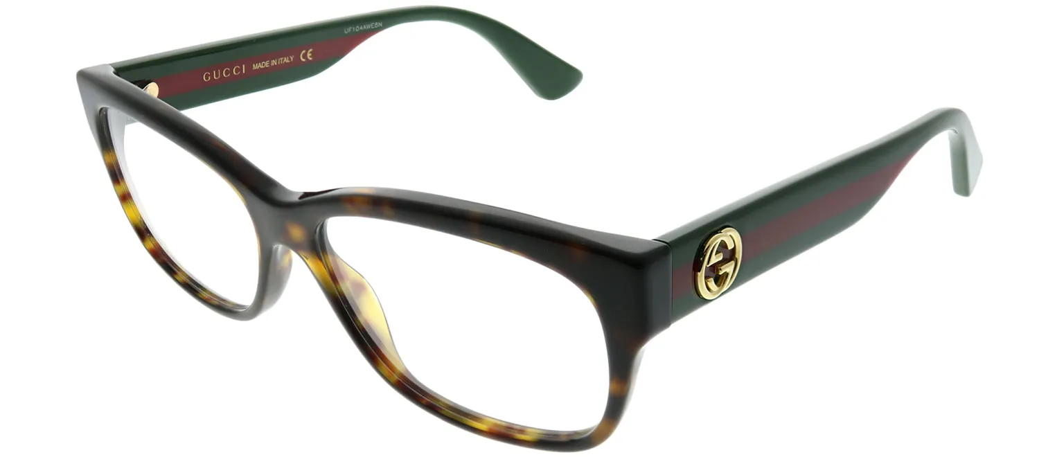 Gucci GG 0278O 012 Rectangle Acetate Tortoise/ Havana Eyeglasses with Demo Lens sold by Gaffos product image thumbnail 2
