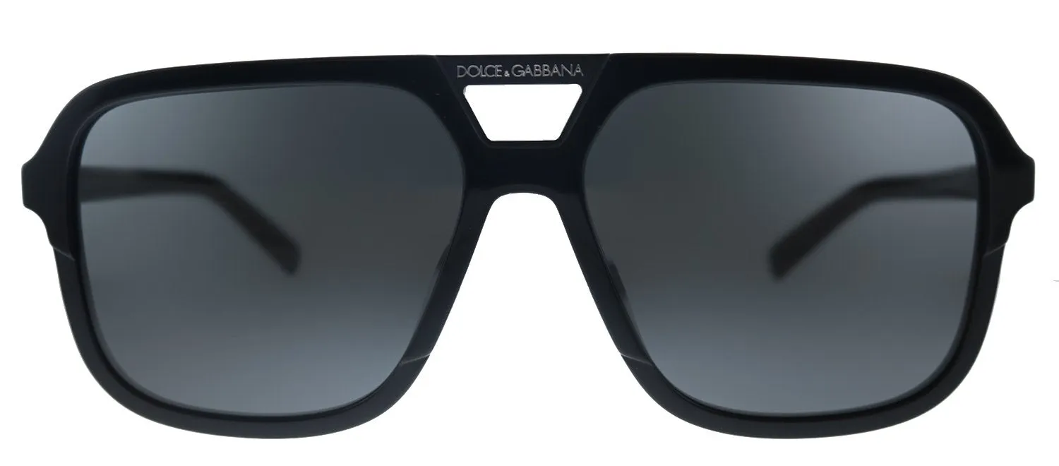 Dolce & Gabbana DG 4354 501/87 Square Plastic Black Sunglasses with Grey Lens sold by Gaffos