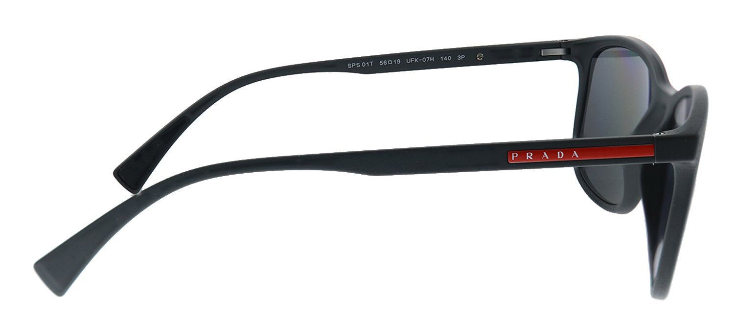 Prada Linea Rossa Lifestyle PS 01TS UFK07H Rectangle Plastic Grey Sunglasses with Grey Mirrored Polarized Lens sold by Gaffos product image thumbnail 3