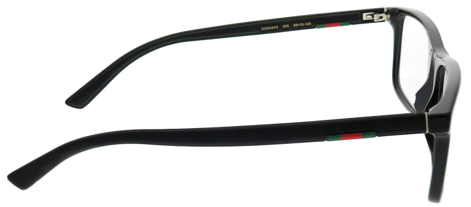 Gucci GG 0424O 005 Rectangle Acetate Black Eyeglasses with Demo Lens sold by Gaffos product image thumbnail 3