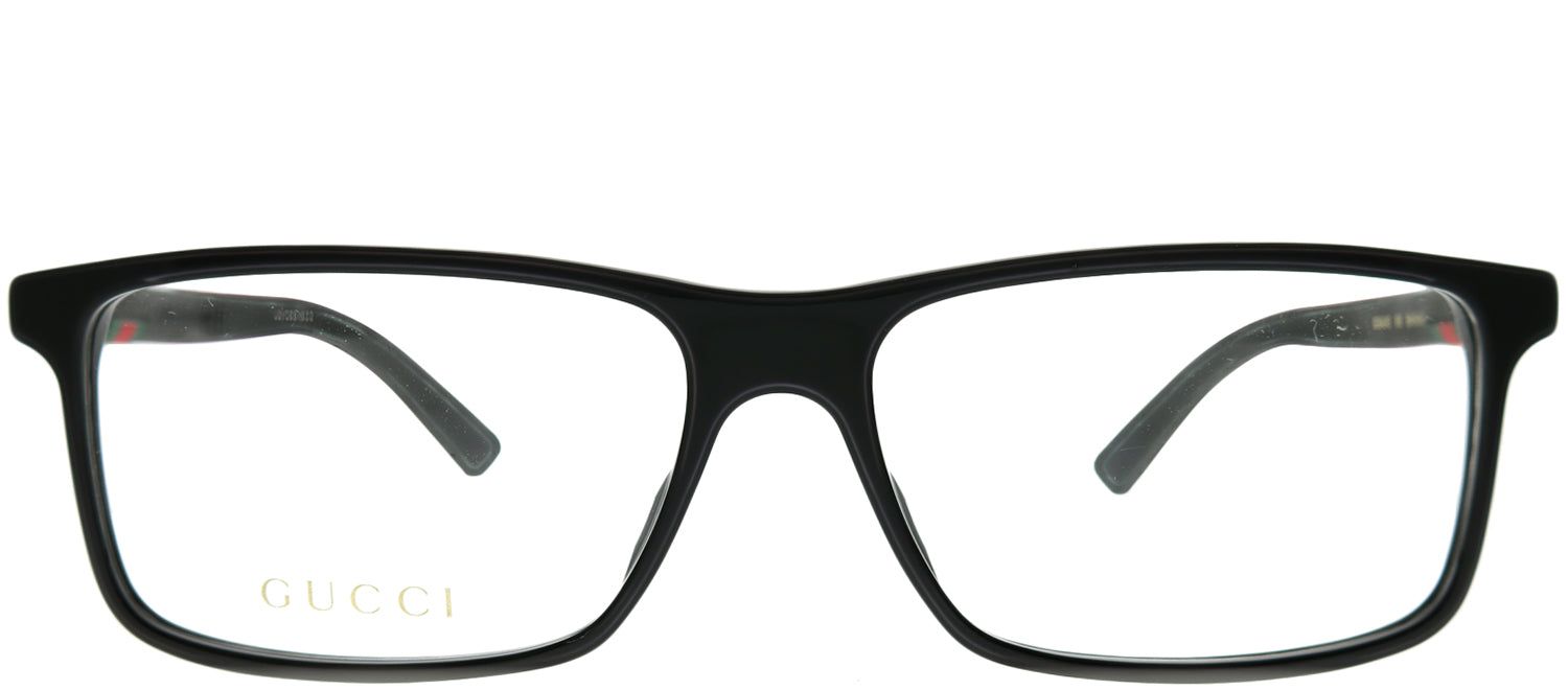 Gucci GG 0424O 005 Rectangle Acetate Black Eyeglasses with Demo Lens sold by Gaffos