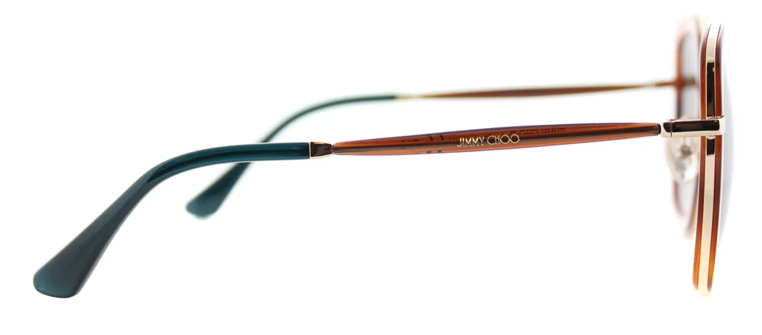 Jimmy Choo JC Glenn QAN Square Plastic Tortoise/ Havana Sunglasses with Brown Gradient Lens sold by Gaffos product image thumbnail 3