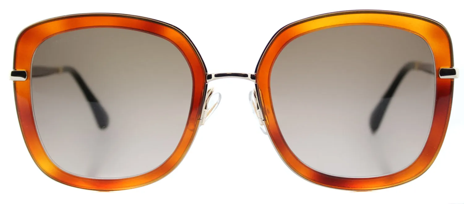 Jimmy Choo JC Glenn QAN Square Plastic Tortoise/ Havana Sunglasses with Brown Gradient Lens sold by Gaffos