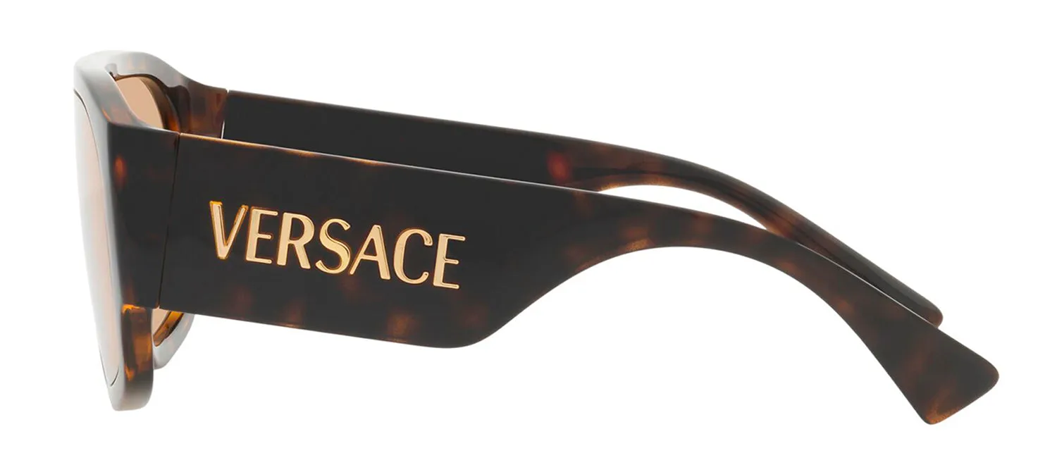 Versace VE 4439 108/73 Shield Plastic Havana Sunglasses with Brown Lens sold by Gaffos product image thumbnail 3