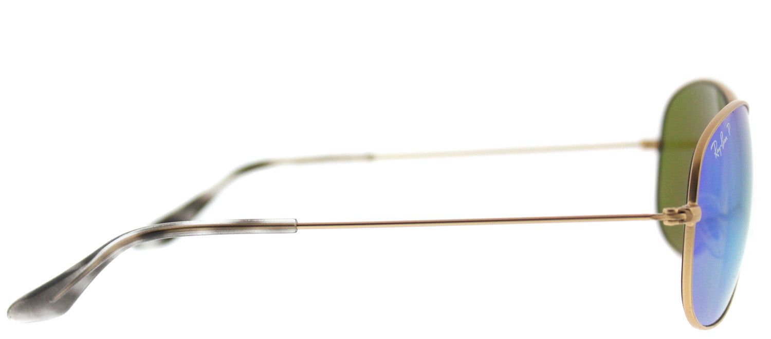 Ray-Ban RB 3562 112/A1 Aviator Metal Gold Sunglasses with Blue Mirrored Chromance Polarized Lens sold by Gaffos product image thumbnail 3