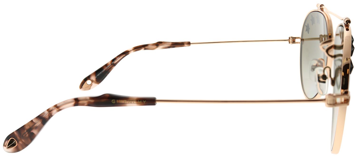 Givenchy GV 7057 Stars DDB NQ Aviator Metal Gold Sunglasses with Brown Mirror Gradient Stars Lens sold by Gaffos product image thumbnail 3