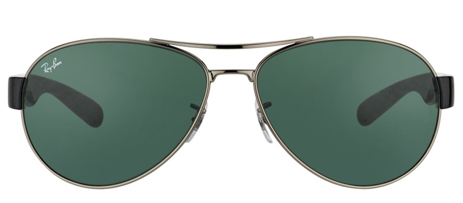 Ray-Ban RB 3509 004/71 Aviator Metal Ruthenium/ Gunmetal Sunglasses with Green Lens sold by Gaffos