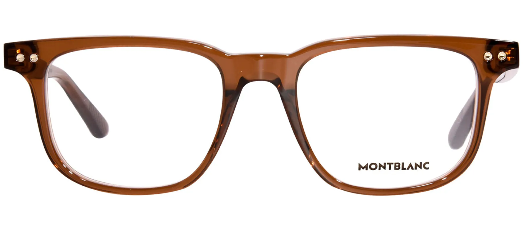 MontBlanc MILLENNIALS MB 0256O 006 Rectangle Plastic Brown Eyeglasses with Logo Stamped Demo Lenses sold by Gaffos