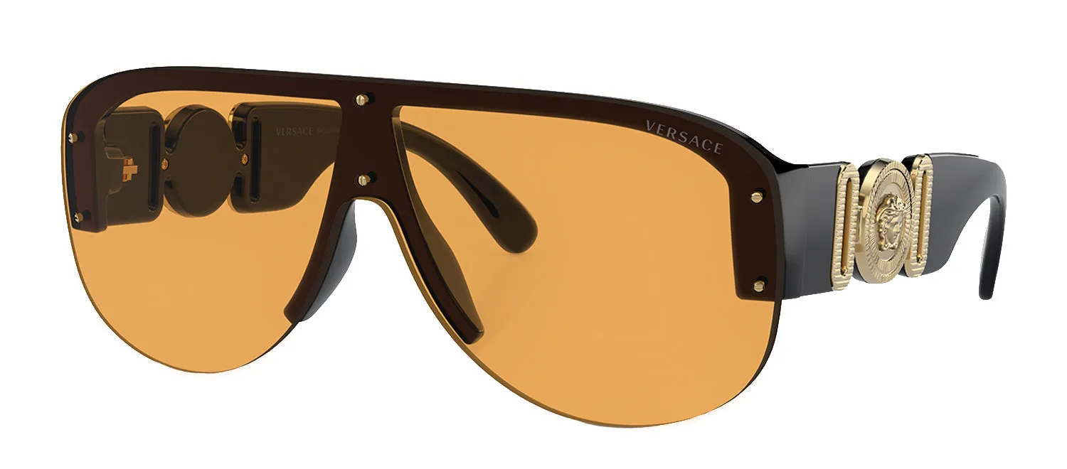 Versace VE 4391 GB1/7 Semi-Rimless Plastic Black Sunglasses with Orange Lens sold by Gaffos product image thumbnail 2