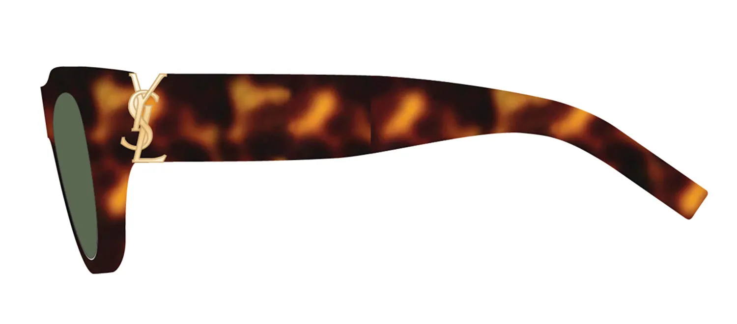 Saint Laurent SL M94 003 Cat-Eye Acetate Havana Sunglasses with Green Lens sold by Gaffos product image thumbnail 3