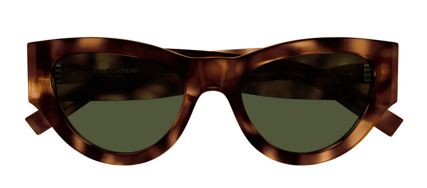 Saint Laurent SL M94 003 Cat-Eye Acetate Havana Sunglasses with Green Lens sold by Gaffos product image thumbnail 4