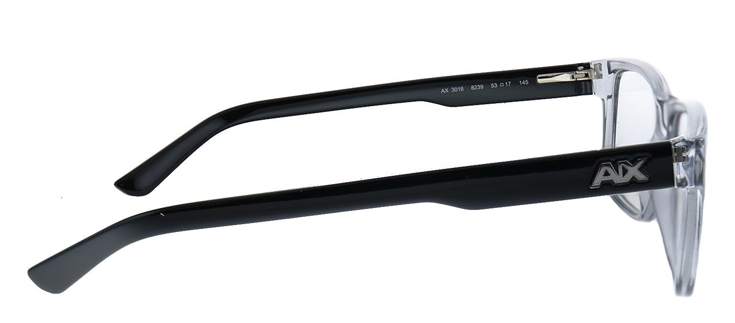 Armani Exchange AX 3016 8239 Square Plastic Grey Eyeglasses with Demo Lens sold by Gaffos product image thumbnail 3