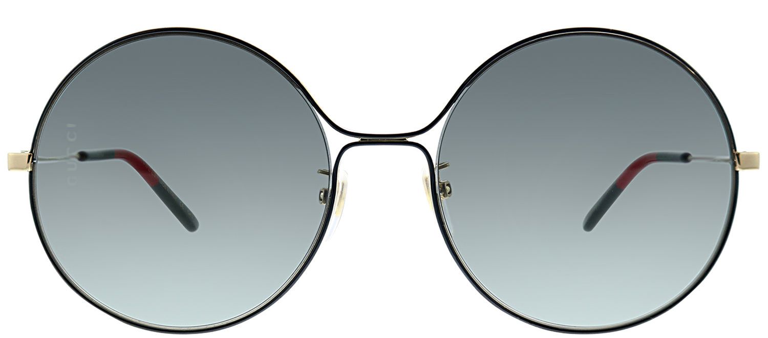 Gucci GG 0395S 001 Round Metal Gold Sunglasses with Grey Lens sold by Gaffos
