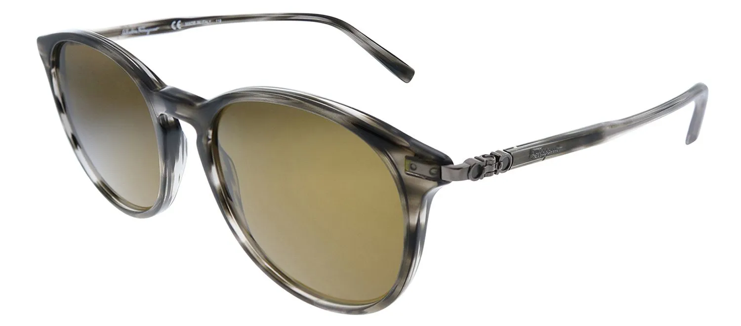Salvatore Ferragamo SF 911S 003 Round Plastic Grey Sunglasses with Green Lens sold by Gaffos product image thumbnail 2