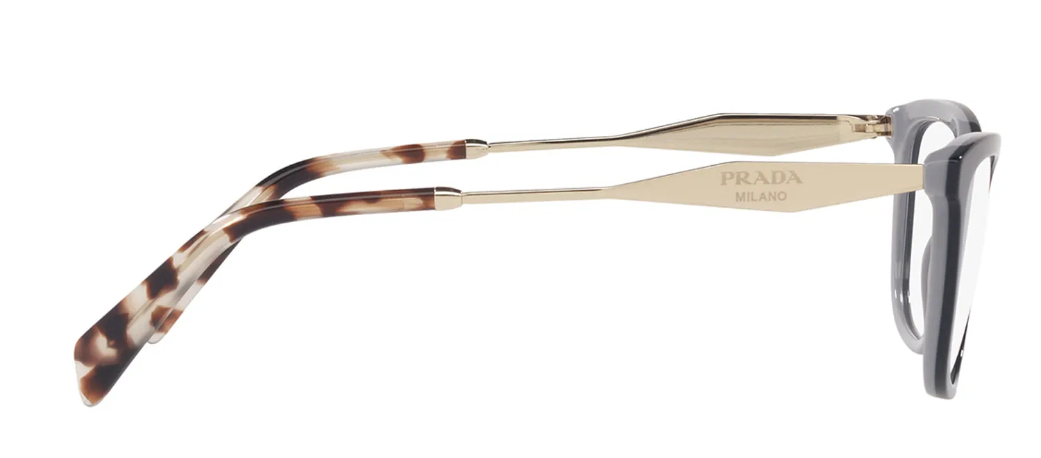 Prada PR 02YV 08Y1O1 Butterfly Plastic Black Eyeglasses with Logo Stamped Demo Lenses sold by Gaffos product image thumbnail 3