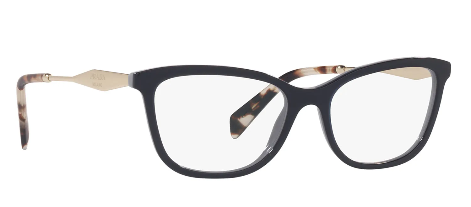 Prada PR 02YV 08Y1O1 Butterfly Plastic Black Eyeglasses with Logo Stamped Demo Lenses sold by Gaffos product image thumbnail 2