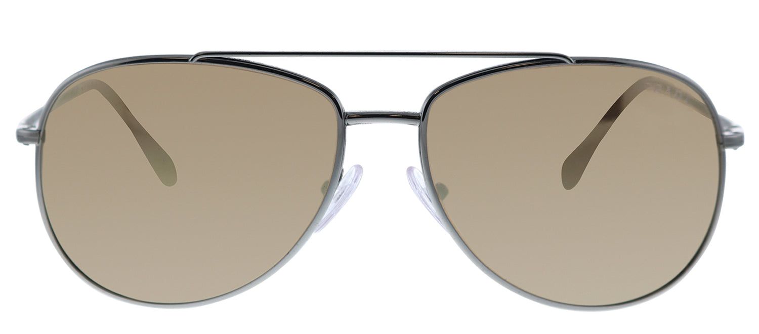 Prada Linea Rossa PS 55US 5AVHD0 Aviator Metal Ruthenium/ Gunmetal Sunglasses with Brown Mirror Lens sold by Gaffos